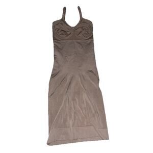 Spanx By Sara Blakely S Mini Dress Slip Underwire Beige Slimming Tummy Shapewear